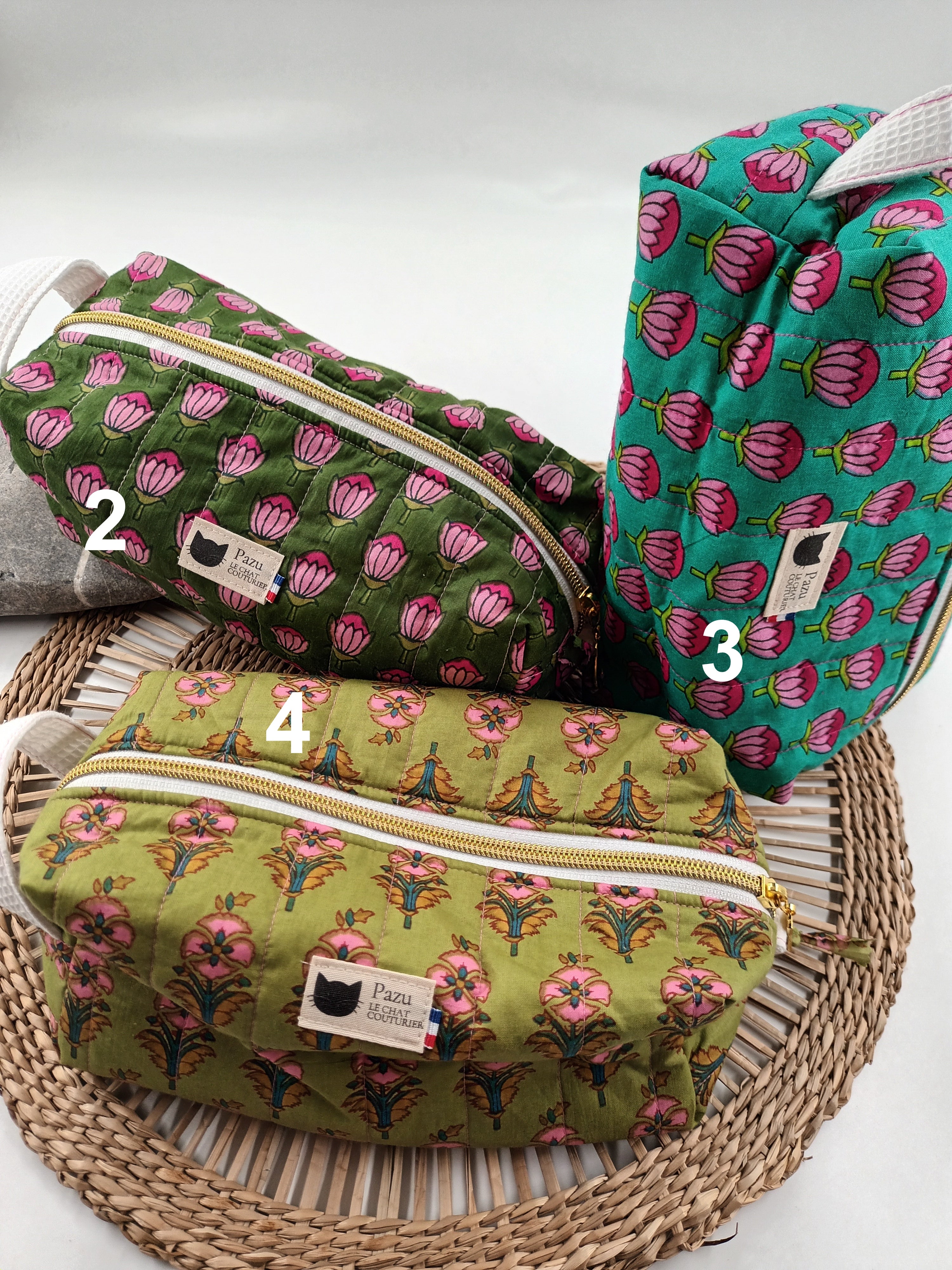 Les trousses rectangulaires en blockprint