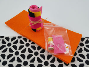 Kit de couture pour enfants "étui à lunettes orange"