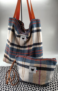 Cabas XXL et Pochette en laine