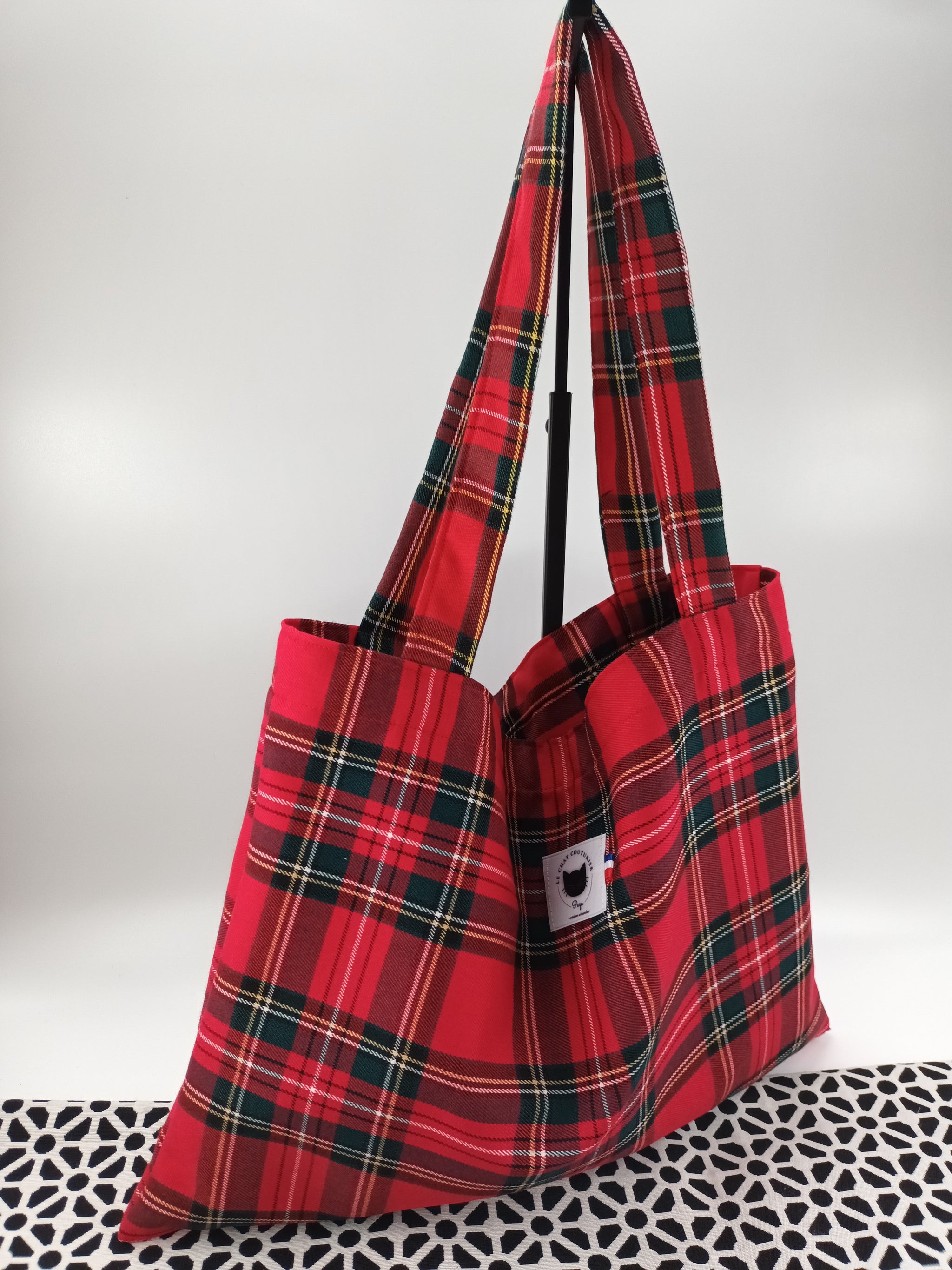 Sac Tote En Coton Pour Femme - Grand Format 40x38 Cm, 11L - Poignées Longues 66 Cm - Idéal Courses, école, Yoga - Plusieurs Motifs